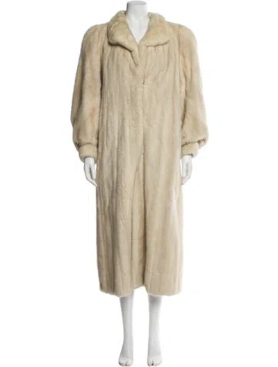 Pre-owned Woodland Hills Furriers, Inc.. Mink Faux Fur Coat In Neutral