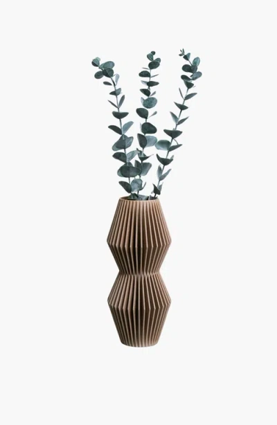Woodland Pulse Luna Minimalist Vase In Beige