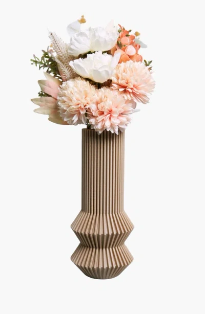 Woodland Pulse Zephyr Vase In Light Beige