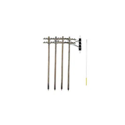 Woodland Scenics 2251 N Scale Pre-wired Poles Double Crossbar