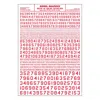 Woodland Scenics 45 Degree Numbers Usa Gothic - Red