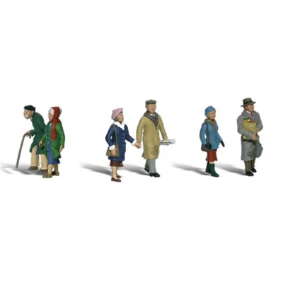 Woodland Scenics Couples In Coats - Ho Scale, 6 Piece