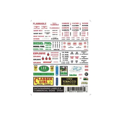 Woodland Scenics Data Warning Labels & Comm Sig