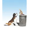 Woodland Scenics G Dog With Cat On Trashcan