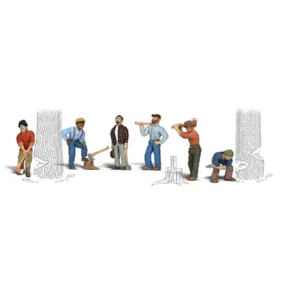 Woodland Scenics Lumberjacks - O Scale 7 Piece