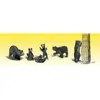 Woodland Scenics N Black Bears & Cubs