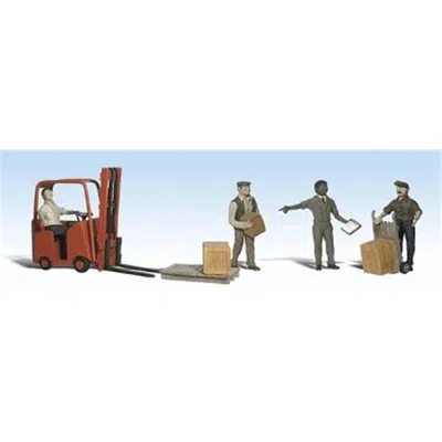 Woodland Scenics N Workers With Forklift