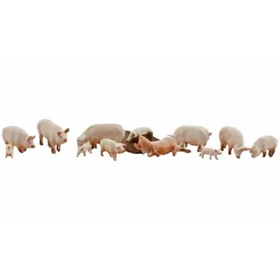 Woodland Scenics Yorkshire Pigs - Ho Scale, 12 Piece