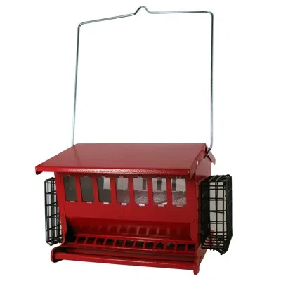 Woodlink Seeds 'n More Hopper Bird Feeder In Red