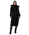 Woodpecker Bird Of Paradise Quilted Coat In Black