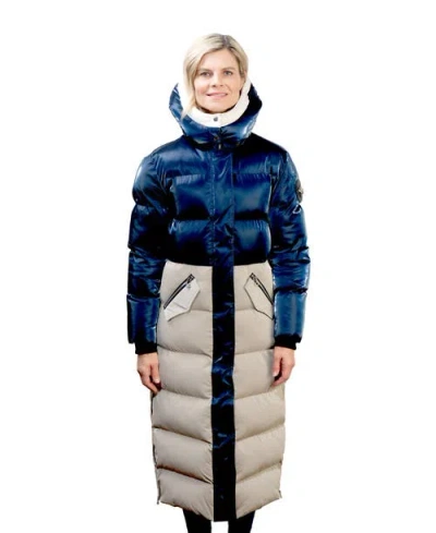 Woodpecker Bird Of Paradise Quilted Coat In Blue