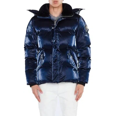 Woodpecker Bumnester 3/4 Coat In All Wet Navy In Multi