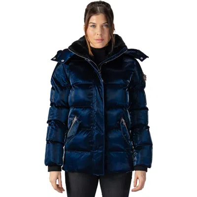 Woodpecker Bumnester 3/4 Length Quilted Coat In All Wet Navy