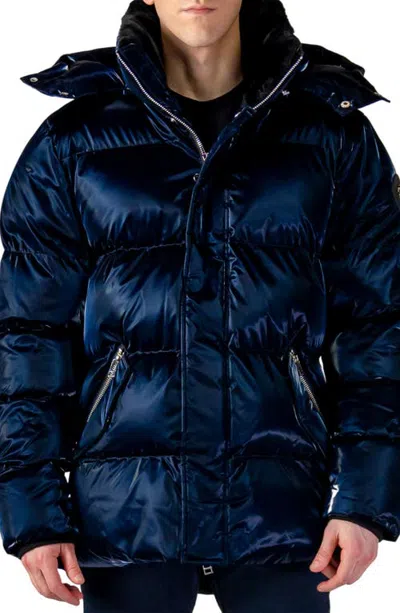 Woodpecker Bumnester 3/4 Length Quilted Coat In Black