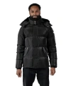 Woodpecker Bumnester 3/4 Length Quilted Coat In Black