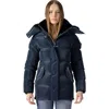 Woodpecker Bumnester 3/4 Length Quilted Coat In Blue