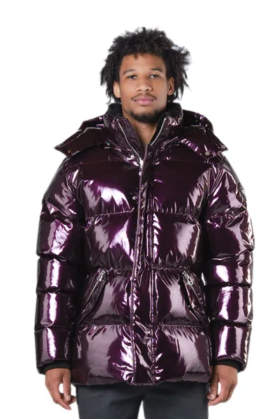 Woodpecker Bumnester 3/4 Length Quilted Coat In Purple
