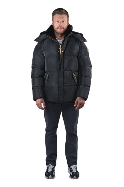 Woodpecker Bumnester 3/4 Length Quilted Coat In Black