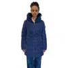 Woodpecker Long Robin Medium Weight Coat In Blue