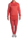 Woodpecker Men's 2-piece Regular Fit French Terry Sweatsuit In Coral