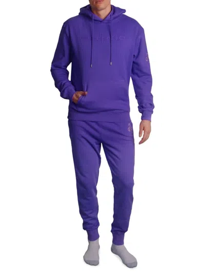 Woodpecker Men's 2-piece Regular Fit French Terry Sweatsuit In Purple