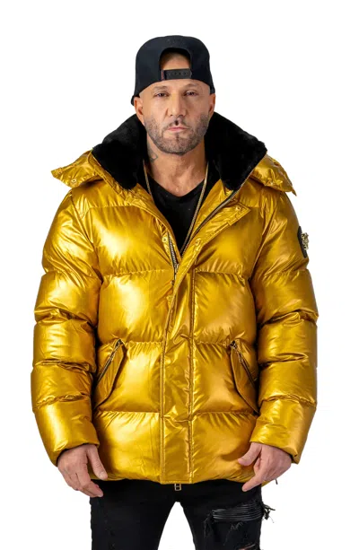 Woodpecker Men's Bumnester 3/4 Length Quilted Coat In Gold