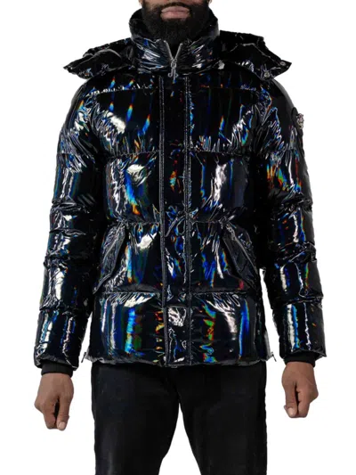 Woodpecker Men's Bumnester Heavy Weight Puffer Jacket In Oily Black