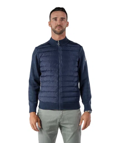 Woodpecker Men's Hybrid Knit Jacket In Blue