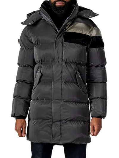 Woodpecker Penguin Water Resistant Hooded Long Puffer Jacket In Magnum