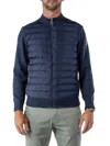 Woodpecker Hybrid Knit Jacket In Blue