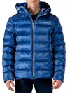 Woodpecker Men's Sparrow Medium Regular Fit Puffer Jacket In Blue Steel