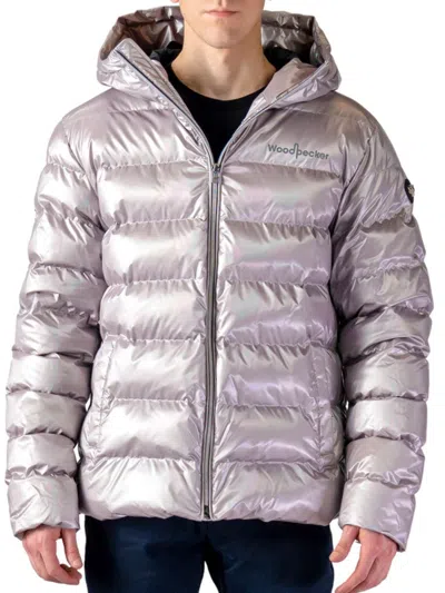 Woodpecker Men's Sparrow Medium Regular Fit Puffer Jacket In Pearl Grey