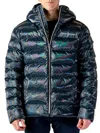 Woodpecker Men's Regular Fit Puffer Jacket In Raven Black