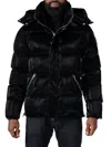 Woodpecker Men's Woody Faux Fur Trim Regular Fit Puffer Bomber Jacket In Magnum