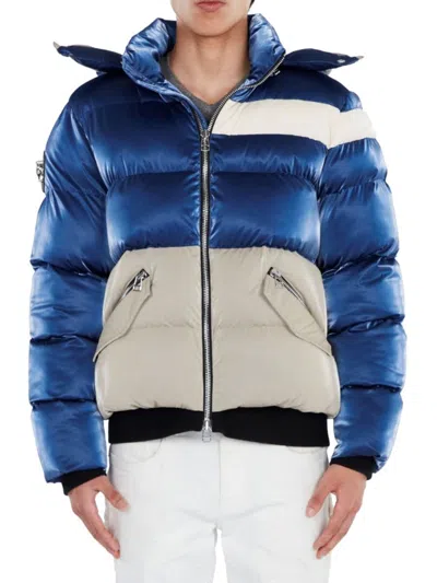 Woodpecker Men's Woody Heavy Weight Hooded Puffer Jacket In Mercury Marine