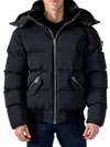 Woodpecker Men's Woody Hooded Bomber Puffer Jacket In Matte Black