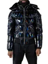 Woodpecker Men's Woody Hooded Bomber Puffer Jacket In Oily Black