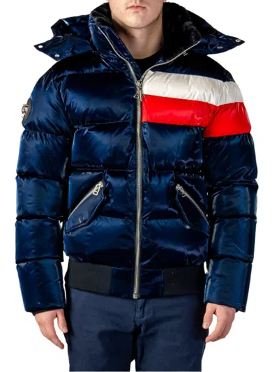 Woodpecker Men's Woody Hooded Bomber Puffer Jacket In Red Winged