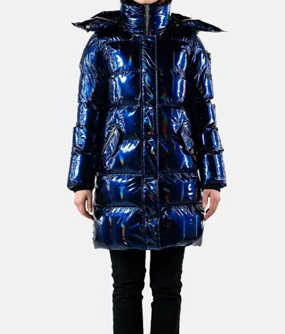 Woodpecker Penguin Jacket In Oily Blue In Multi