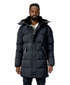 Woodpecker Penguin Long Length Quilted Coat In Black