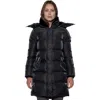 Woodpecker Penguin Long Length Quilted Coat In Black
