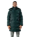 Woodpecker Penguin Long Length Quilted Coat In Green