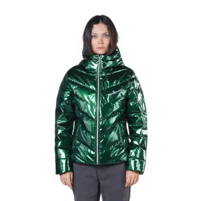 Woodpecker Robin Medium Weight Coat In Glossy Green