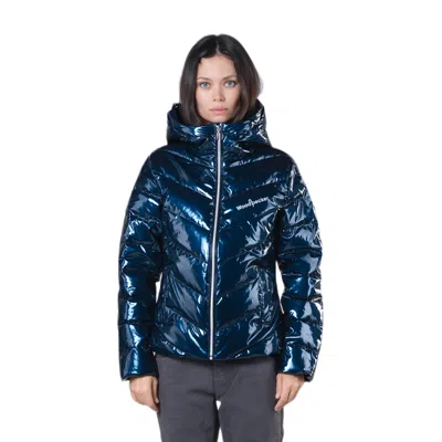 Woodpecker Robin Medium Weight Coat In Glossy Navy