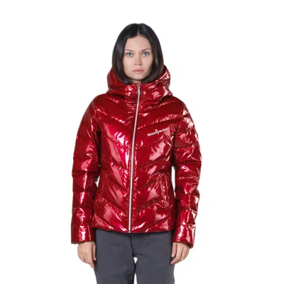 Woodpecker Robin Medium Weight Coat In Glossy Red