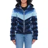 Woodpecker Women's Robin Hooded Puffer Jacket In Blue Steel