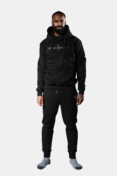 Woodpecker Unisex Cotton Sweatsuit In Black