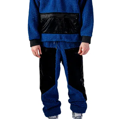 Woodpecker Unisex Teddy Fleece Track Pants In Blue