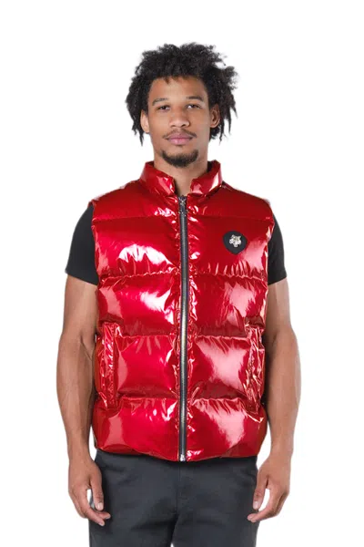 Woodpecker Unisex Vest In Glossy Red