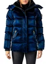 Woodpecker Women's Bumnester Faux Fur Lined Puffer Coat In All Wet Navy